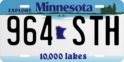 MN license plate 964STH
