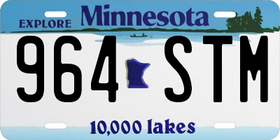 MN license plate 964STM