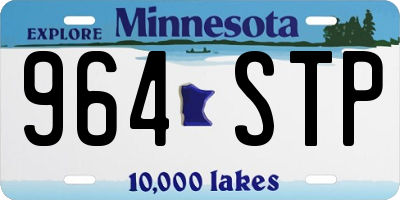 MN license plate 964STP