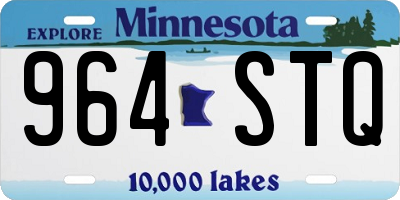 MN license plate 964STQ