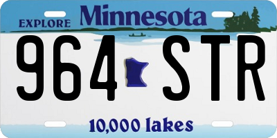 MN license plate 964STR
