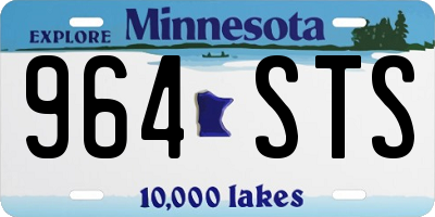 MN license plate 964STS