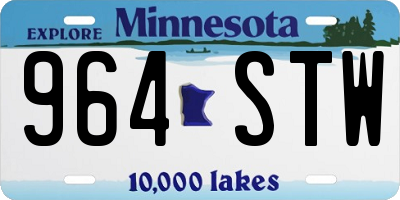 MN license plate 964STW