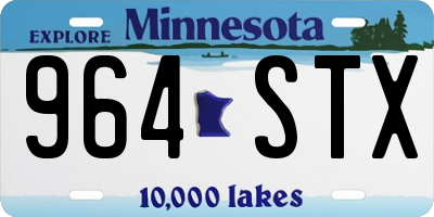 MN license plate 964STX