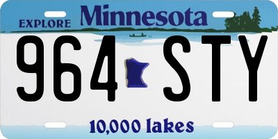 MN license plate 964STY