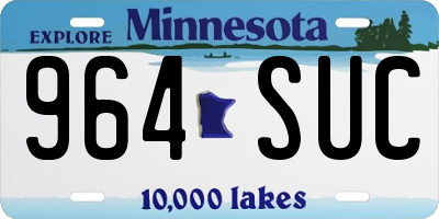 MN license plate 964SUC