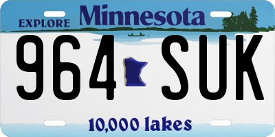 MN license plate 964SUK