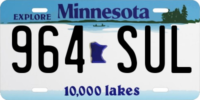 MN license plate 964SUL