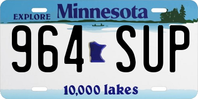 MN license plate 964SUP