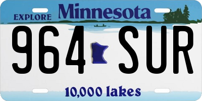 MN license plate 964SUR