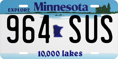 MN license plate 964SUS
