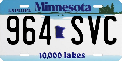 MN license plate 964SVC