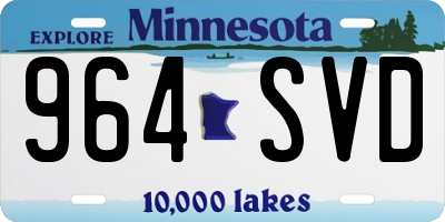 MN license plate 964SVD