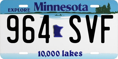 MN license plate 964SVF