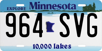 MN license plate 964SVG
