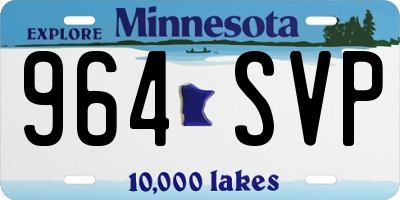 MN license plate 964SVP