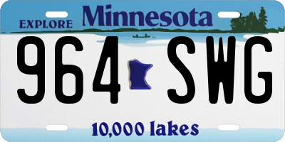 MN license plate 964SWG