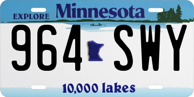 MN license plate 964SWY