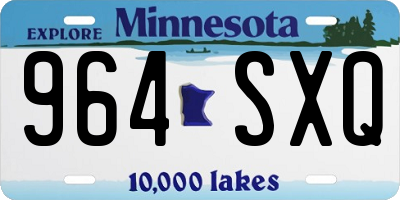MN license plate 964SXQ