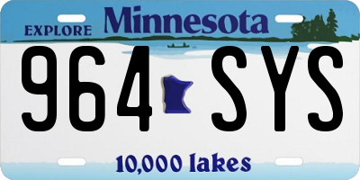MN license plate 964SYS