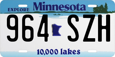 MN license plate 964SZH