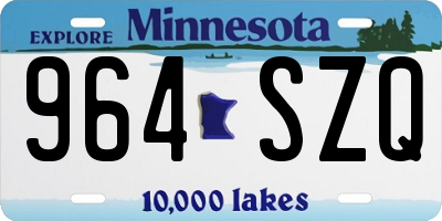 MN license plate 964SZQ