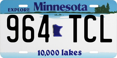 MN license plate 964TCL