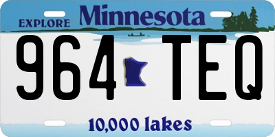 MN license plate 964TEQ