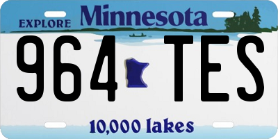 MN license plate 964TES