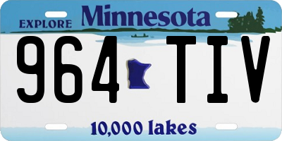 MN license plate 964TIV