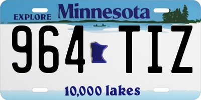 MN license plate 964TIZ