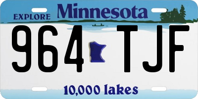 MN license plate 964TJF