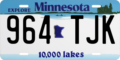 MN license plate 964TJK
