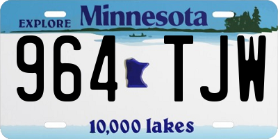 MN license plate 964TJW