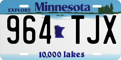 MN license plate 964TJX