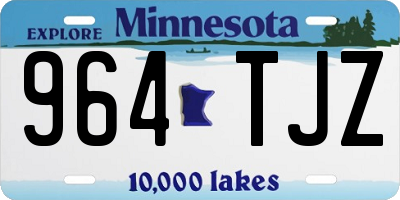 MN license plate 964TJZ