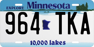 MN license plate 964TKA
