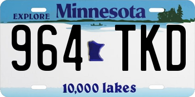 MN license plate 964TKD