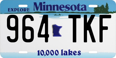 MN license plate 964TKF