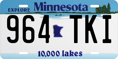 MN license plate 964TKI