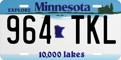 MN license plate 964TKL