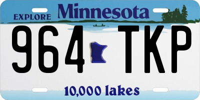 MN license plate 964TKP