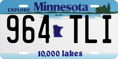 MN license plate 964TLI