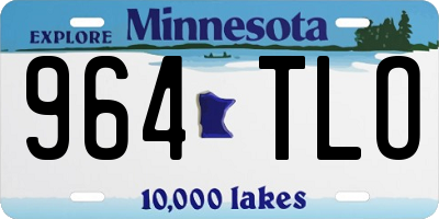 MN license plate 964TLO