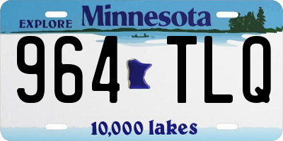 MN license plate 964TLQ