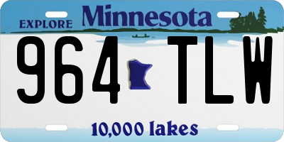 MN license plate 964TLW