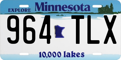 MN license plate 964TLX