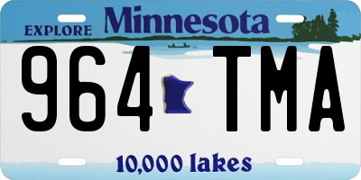 MN license plate 964TMA