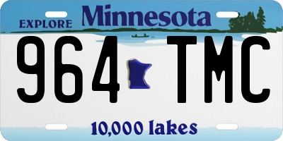 MN license plate 964TMC