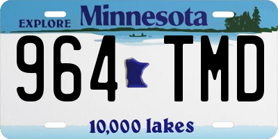 MN license plate 964TMD